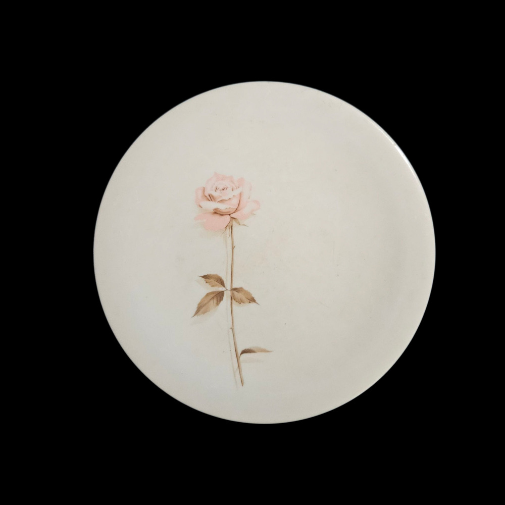 Oneida Melamine Pink Rose Salad Plates Set of 6 Vintage Floral Dinnerware
